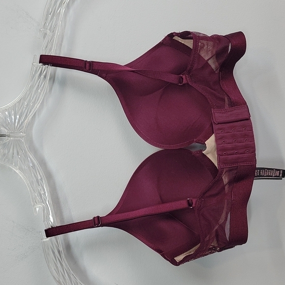Victoria's Secret Bombshell Push-Up Padded Bra burgundy red 32A - Picture 6 of 13